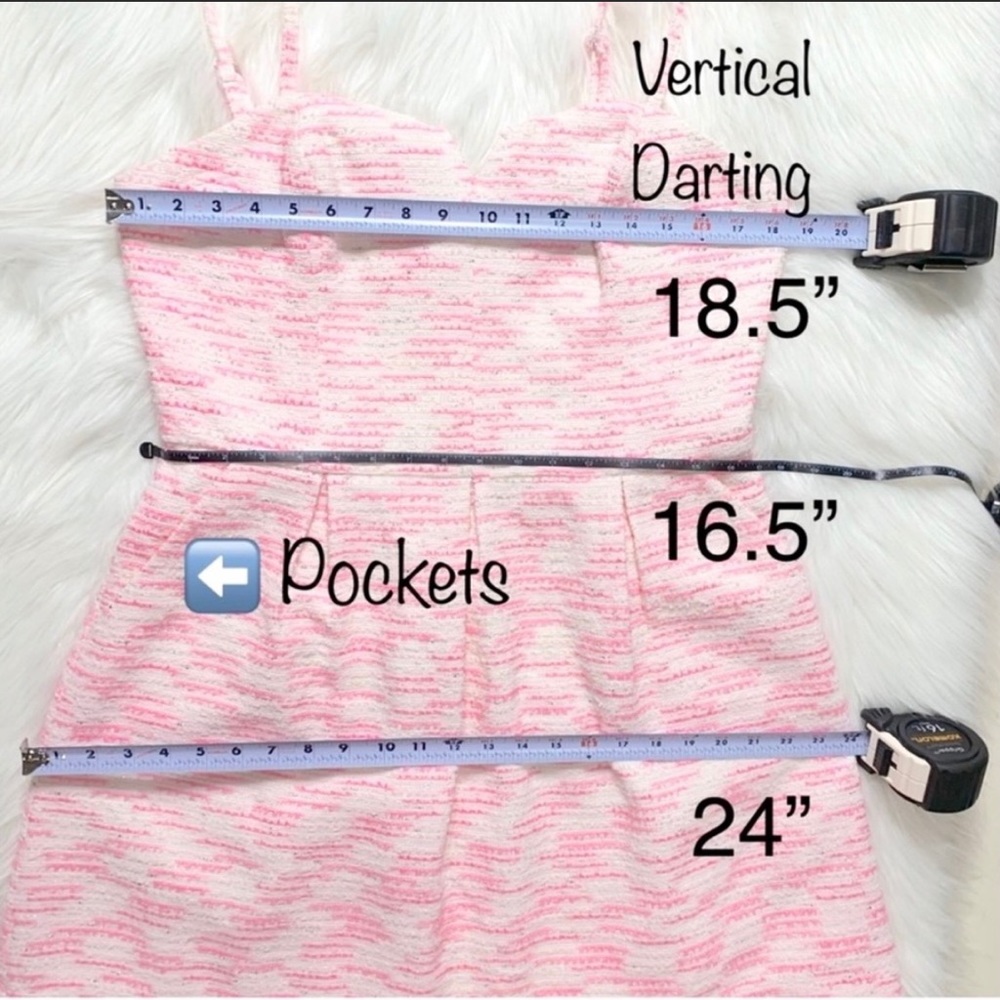 SOLD-Anthropologie Metallic Tweed Strapless Dress - Picture 8 of 9